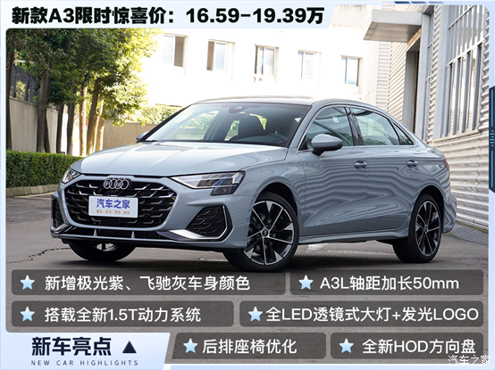 浑身运动基因，1.5T、250N·m，百公里5个多油，精品奥迪小车16.59万起！